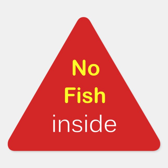 j3 - Food Label ~ NO FISH INSIDE. (Front)