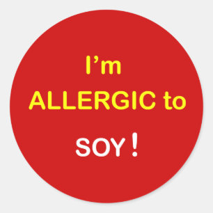 j5 - I'm Allergic - SOY. Classic Round Sticker