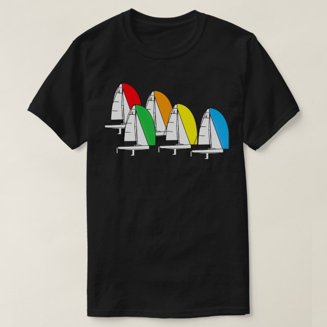 J70 Sailboats Racing T-Shirt (Design Front)