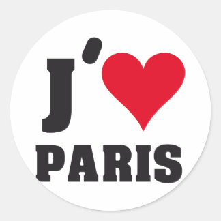 J´AIME PARIS CLASSIC ROUND STICKER