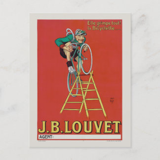 J.B. Louvet Bicycle Vintage Poster 1922 Postcard