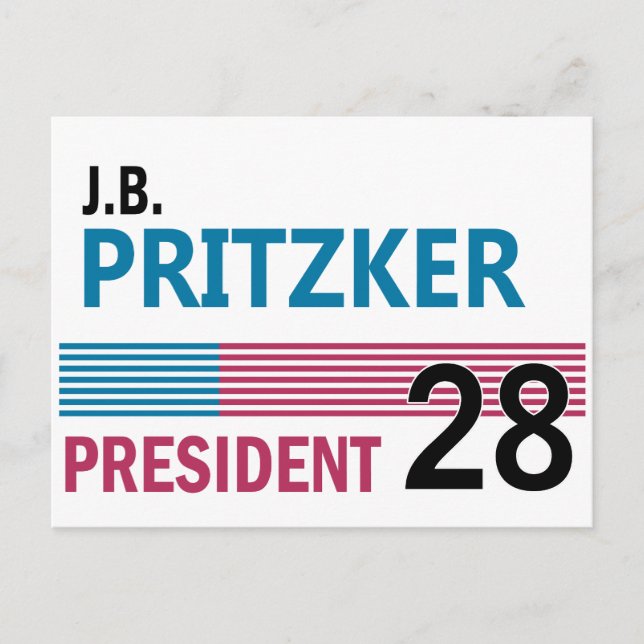J.B. Pritzker 2028 Postcard (Front)