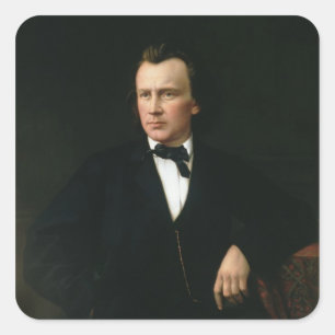 J. Brahms, c.1860 Square Sticker