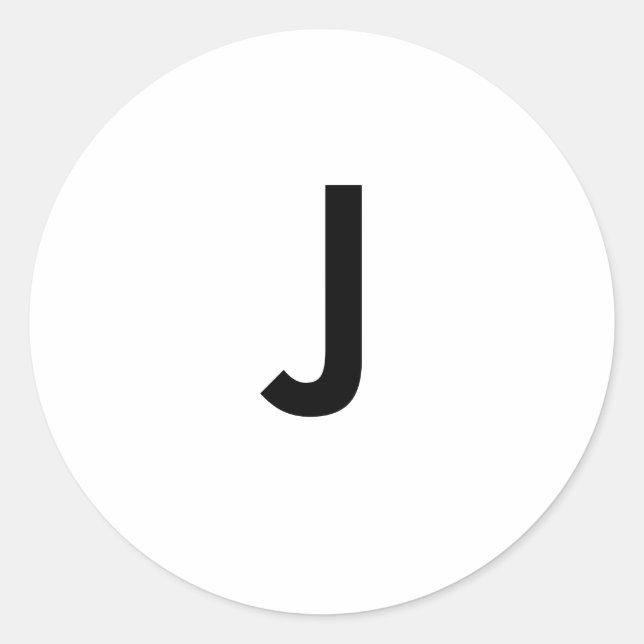 J CLASSIC ROUND STICKER (Front)