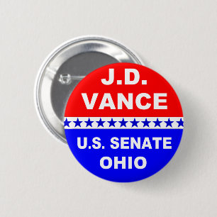 J.D. Vance U.S. Senate Ohio 2022 6 Cm Round Badge