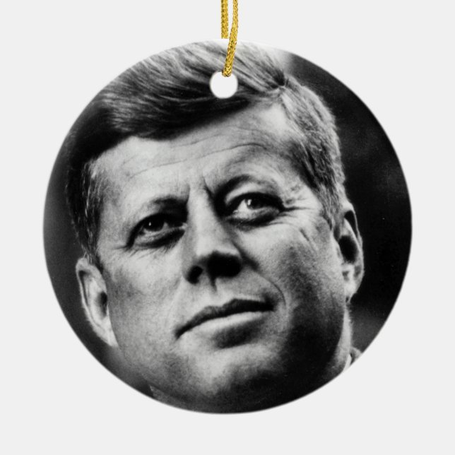 J.F.K. CERAMIC TREE DECORATION (Front)