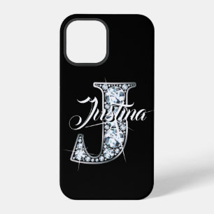J Faux Diamond Bling Monogram iPhone 12 Pro Case