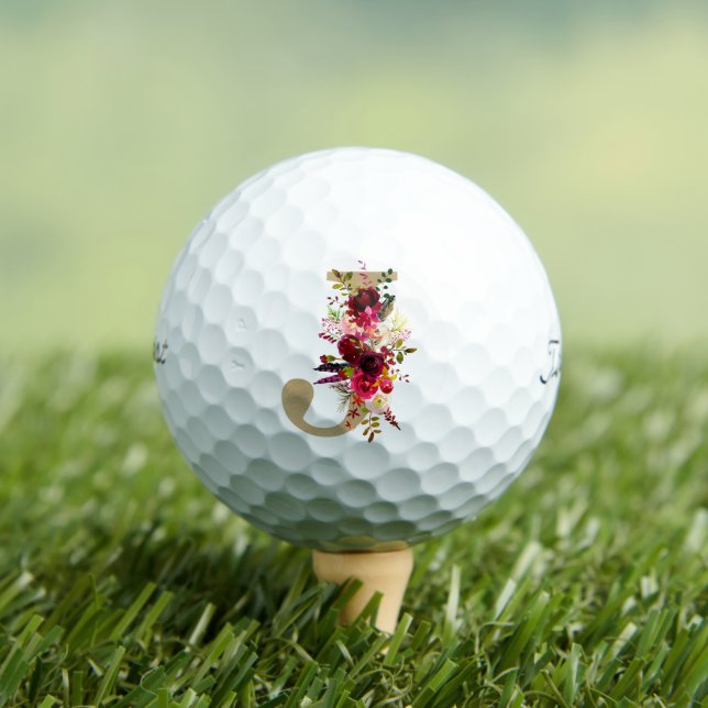 J Floral Golf Balls (Insitu Tee)