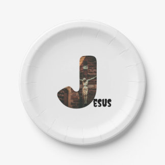 J for Jesus custom Paper Plate