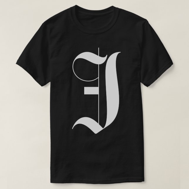 J Gothic letter T-Shirt (Design Front)