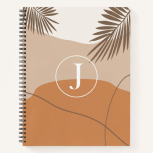 J - Initial Monogram Letter J Abstract Design Notebook