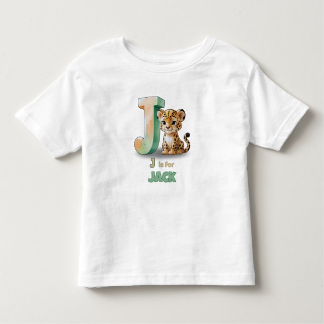 J is for Jack – Personalised Toddler T-shirt  (Front)