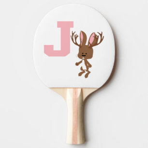 J is for Jackalope Ping Pong Paddle