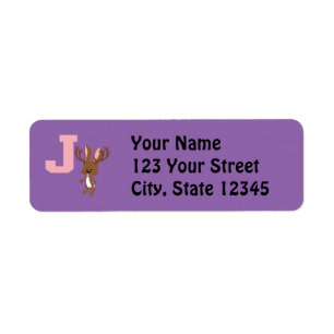 J is for Jackalope Return Address Label