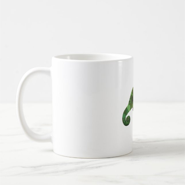 J is for Jacksons Chameleon Coffee Mug (Left)