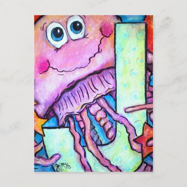 J is for Jellyfish Postcard (Front)