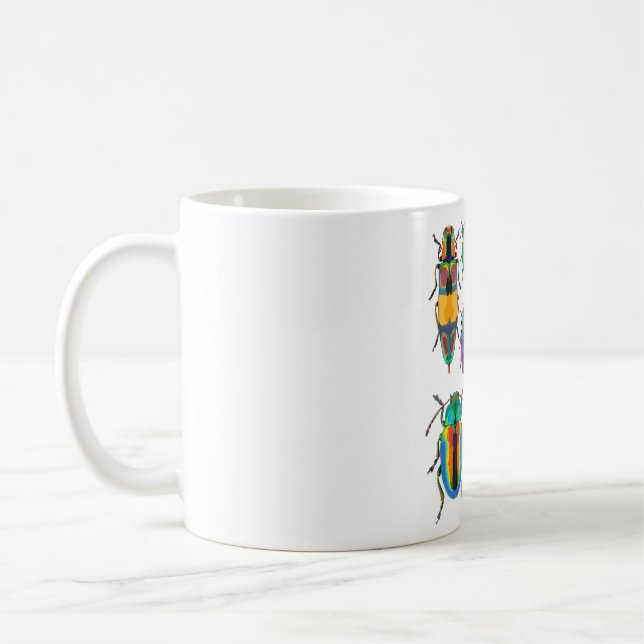 J is for Jewel Beetle Coffee Mug (Left)