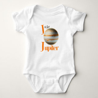 J is for Jupiter Cute Planet & Astronomy Design Baby Bodysuit