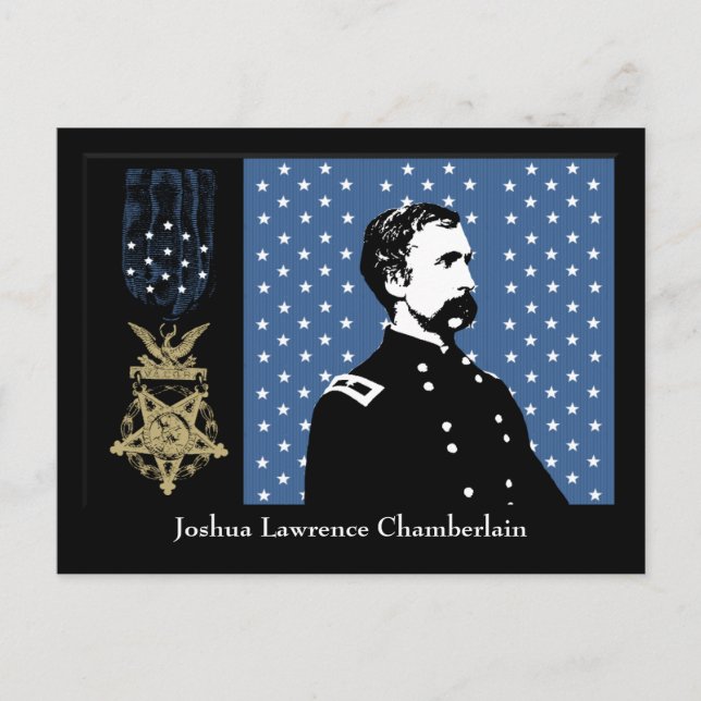 J.L. Chamberlain and the Medal of Honour Postcard (Front)