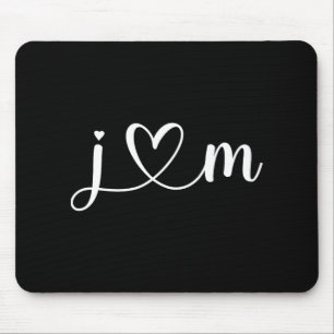 J Love M Bride Boyfriend And Girlfriend J Letter A Mouse Pad