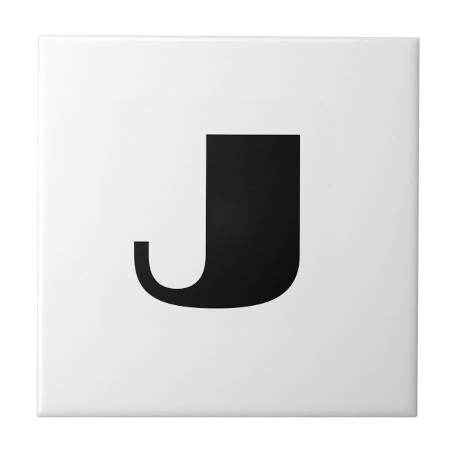 "J" monogram Ceramic Tile (Front)