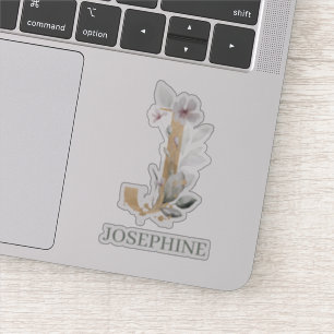 J Monogram Floral Personalised