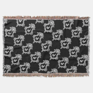 J Monogram Initial Throw Blanket