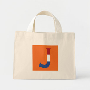J Monogram overlaid on NLD Flag on or ttcnt Mini Tote Bag