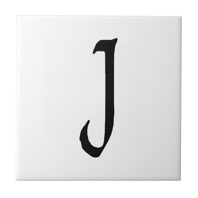 "J" monogram, Quill text Tile (Front)
