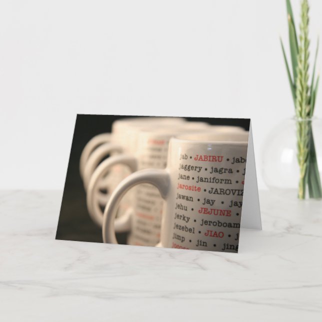 "J" Mug Card (Front)