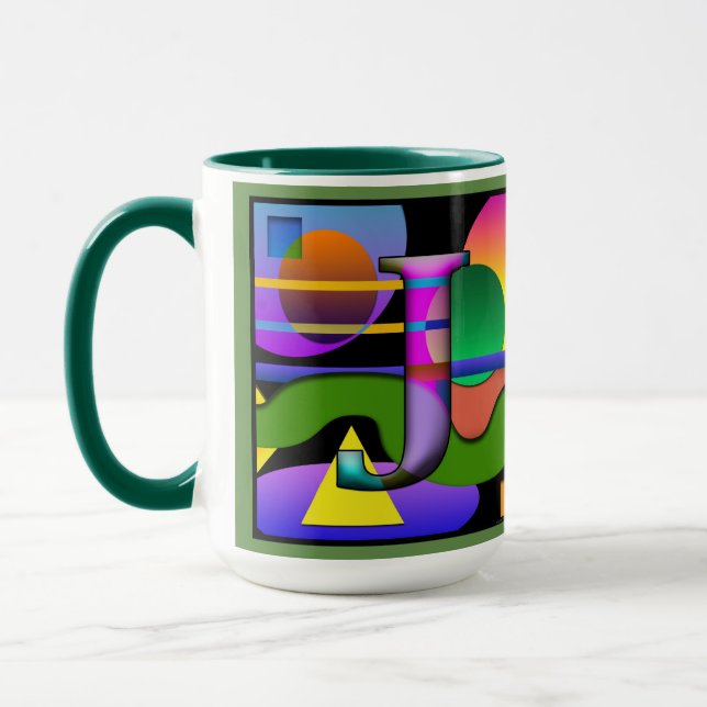 J O Monogramed, Initialled Coffee Mug (Left)