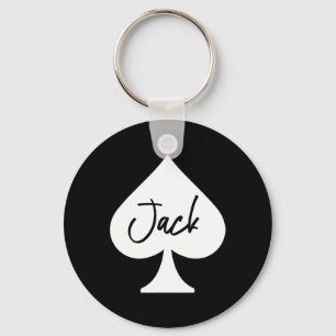 J Of Spades Deck Of Cards Carnival Halloween Costu Key Ring