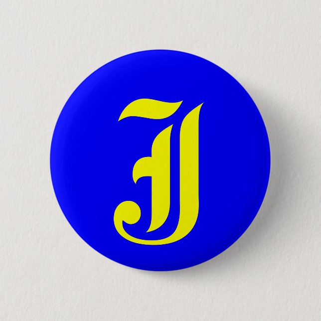 J - OLD ENGLISH 6 CM ROUND BADGE (Front)