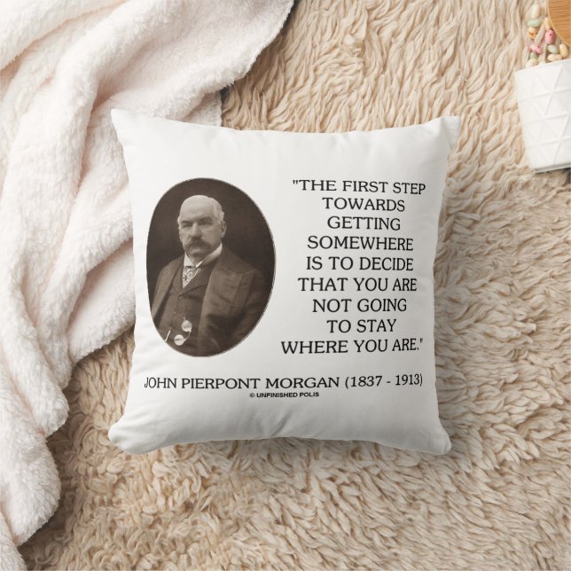 J.P. Morgan First Step Towards Getting Somewhere Cushion (Blanket)