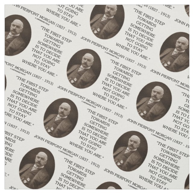 J.P. Morgan First Step Towards Getting Somewhere Fabric (Swatch)