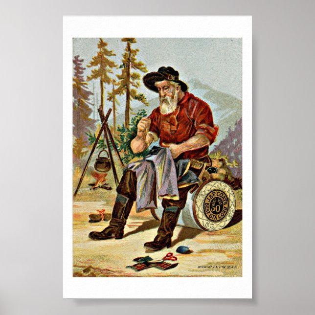J & P Thread Antique Ad Poster (Front)