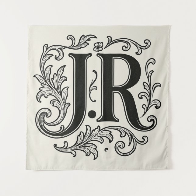 J.R Initials with Decor Tapestry (Front)