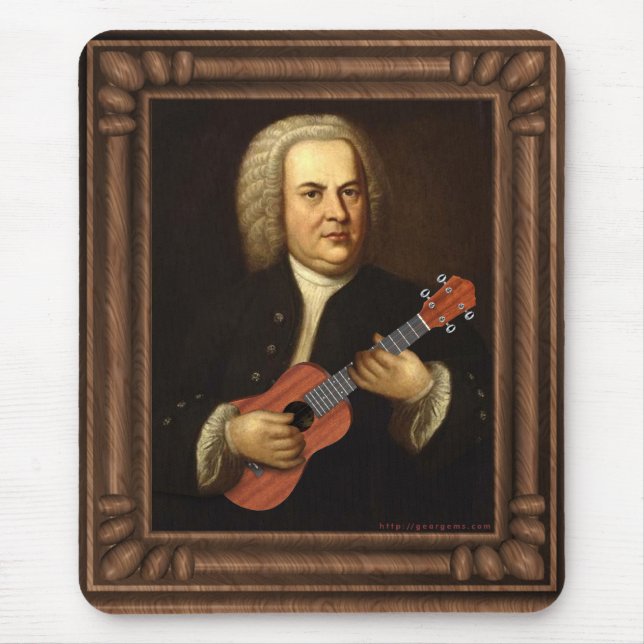 J.S. Bach on Uke Mouse Pad (Front)