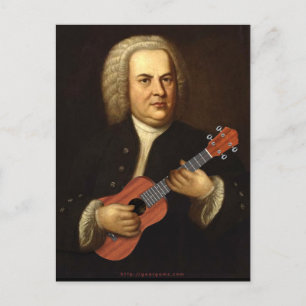 J.S. Bach on Uke Postcard