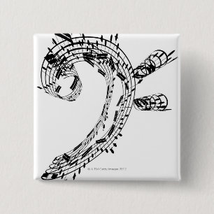 J.S.Bach's Cello Suite 15 Cm Square Badge