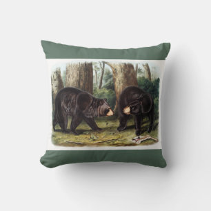 J.W. Audubon - Ursus Americanus Black Bear Cushion