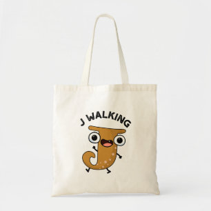 J Walking Funny Alphabet Pun Tote Bag