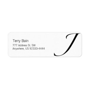 J - Zapfino Return Address Label