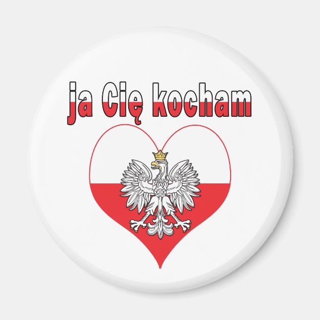 ja Cie kocham Eagle Heart Magnet (Front)