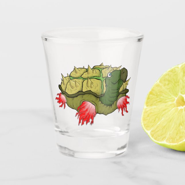 Ja flame Turtle Shot Glass (Front)