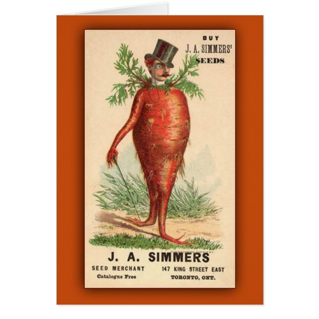 JA Simmers Seeds Vintage Ad (Front)