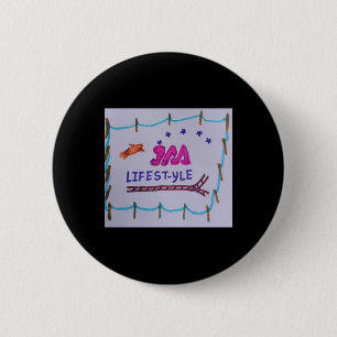 Jaa Lifestyle Company Logo Panting  6 Cm Round Badge