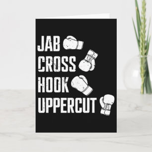 Jab Cross Hook Uppercut Boxer Workout Kickboxing Card