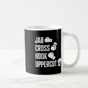 Jab Cross Hook Uppercut Boxer Workout Kickboxing Coffee Mug