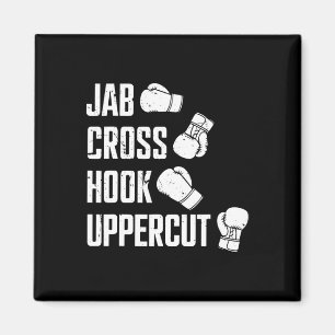 Jab Cross Hook Uppercut Boxer Workout Kickboxing Magnet